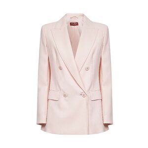 Max Mara Studio Women Pink Wool Crepe Mstgrembo Fitted Blazer
